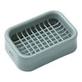 thumbnail image 1 of Punch-Free Double Layer Soap Box Plastic Bathroom Storage Rack, Blue, 1 of 2