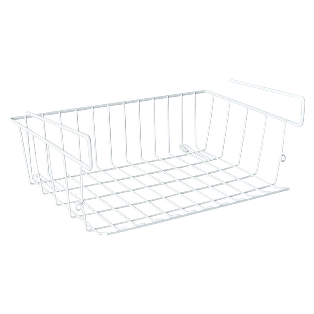 Punch Free Hanging Basket Hanging Rack Under the Partition Organizer Storage Basket Shelf for