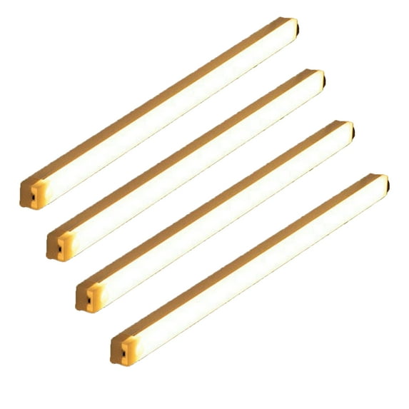 Punch-Free Smart Sensor Magnetic Rechargeable LED Lights, 4Pack Rechargeable Motion Activated Cabinet Lights, Motion Sensor Light Indoor (Warm Light,10CM)
