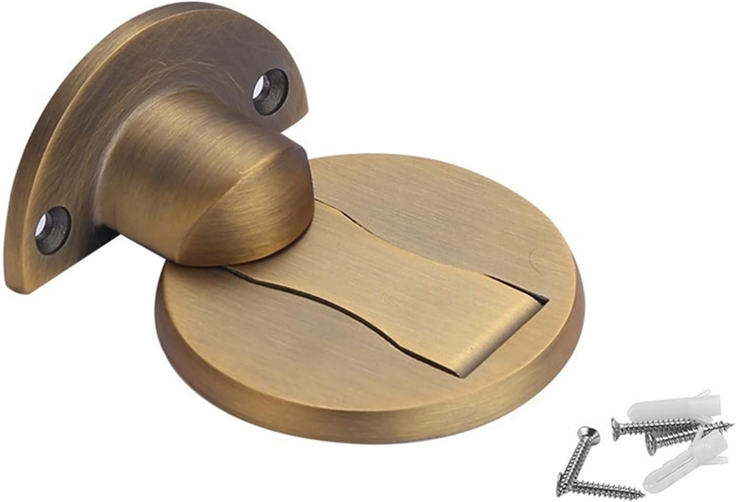Punch-Free Stainless Steel Magnetic Door Stop Furniture Fittings Stopper for Door Double Hole Door Pad Door 1Pcs