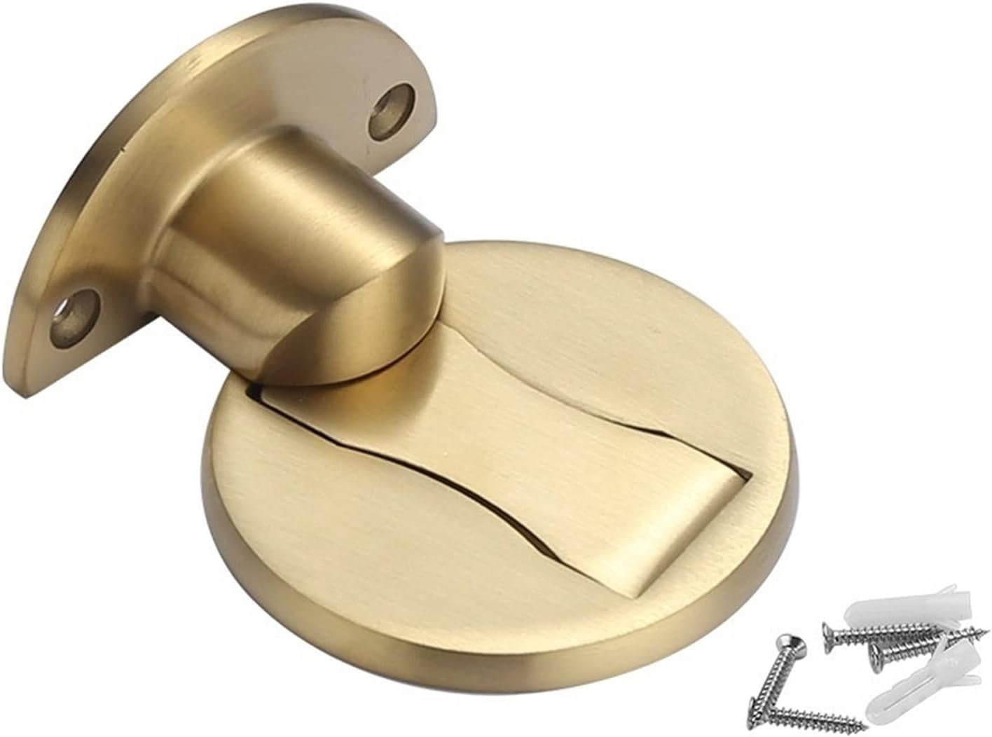 Punch-Free Stainless Steel Magnetic Door Stop Furniture Fittings Stopper for Door Double Hole Door Pad Door 1Pcs