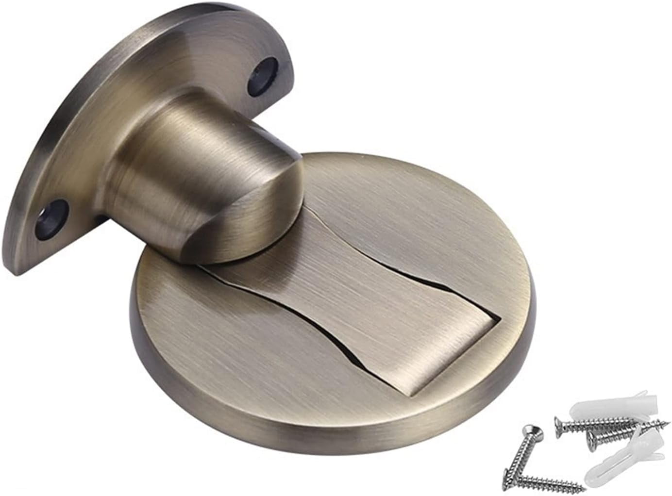 Punch-Free Stainless Steel Magnetic Door Stop Furniture Fittings Stopper for Door Double Hole Door Pad Door 1Pcs