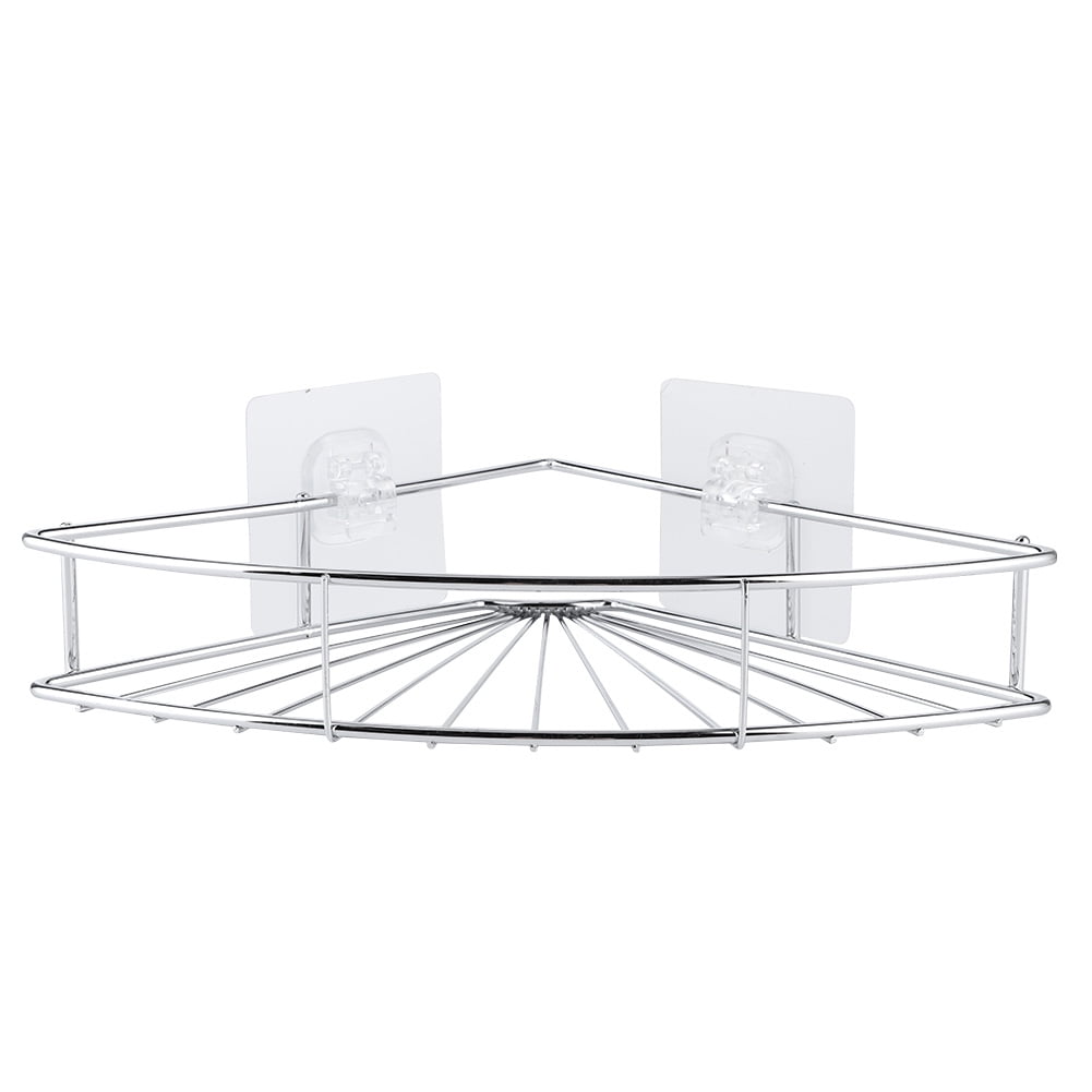 Punch Free Stainless Steel Triangular Storage Shelf Corner Bathroom ...