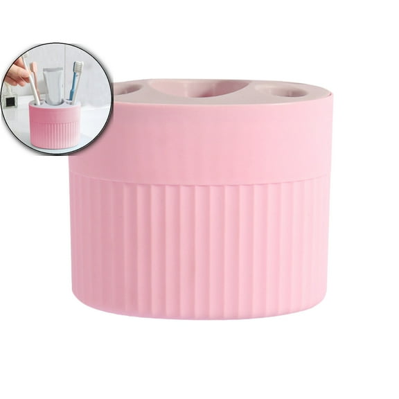 Punch Free Toothbrush Rack, Multifunctional Toothpaste Holder Set, Wall Mounted Bathroom Organizer for Daily Oral Hygiene Management