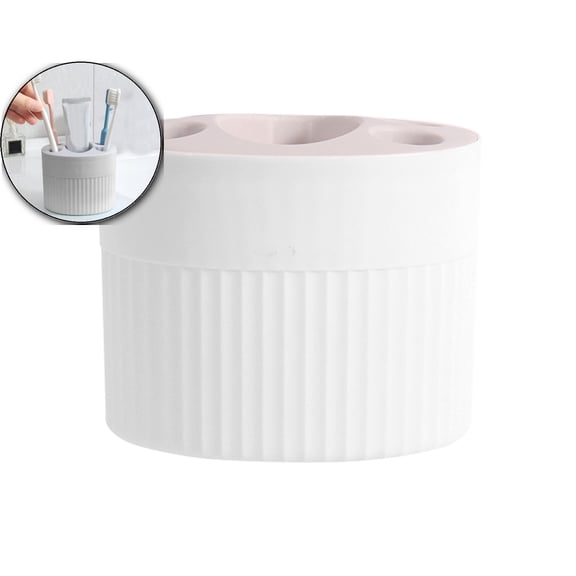 Punch Free Toothbrush Rack, Multifunctional Toothpaste Holder Set, Wall Mounted Bathroom Organizer for Daily Oral Hygiene Management