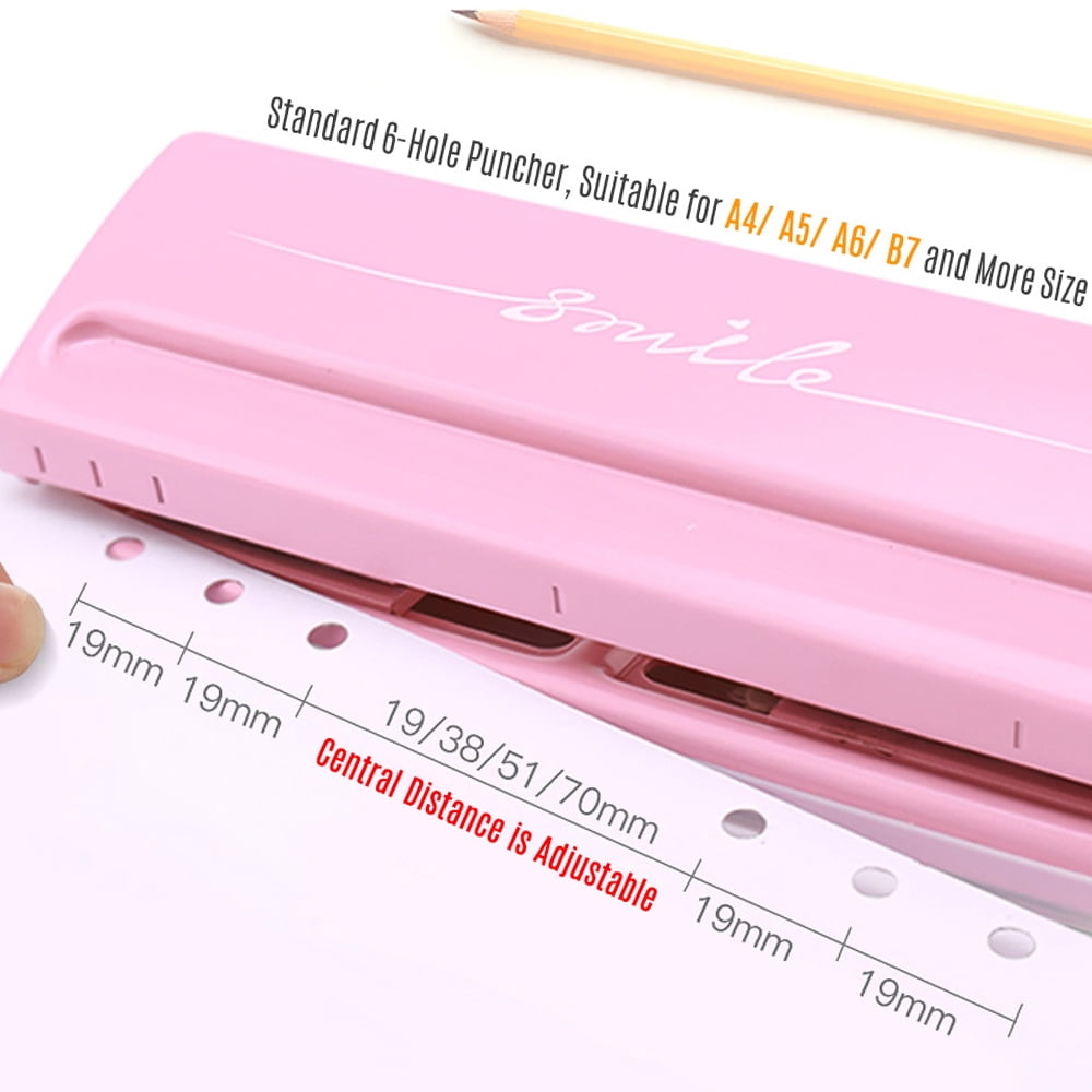 Punch,Huiop A5 A6 B7 Binder With 6 Adjustable Punch Puncher Punch Puncher A4 A6 B7 Dairy B7 Dairy Planner With 6 Sheet Planner Binder With Puncher A4 A5 Dairy Planner Binder Wyan