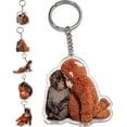 thumbnail image 1 of Punch Keychain Decoration | Cute Monkey Holding Plush Toy | Protect Punch The Monkey Keychain for Backpack Purse Car Keys(Mixed-4PCS), 1 of 9