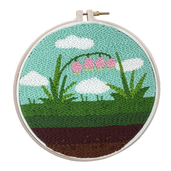 Punch Kits with Basic Tools Soft Thread - Bell Orchid Pattern