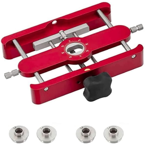 Punch Locator Centering Dowel Jig: 2 in 1 Precision Mortising Jig and Loose Tenon Joinery, Including Doweling Jig, Connector, and Fastener, Portable Woodworking Drill Guide Tools for Hand Drill
