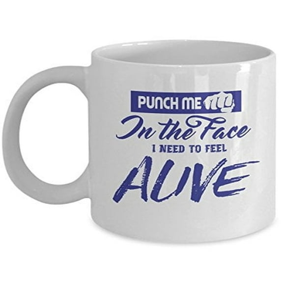 Punch Man 11 oz Coffee Mug - Me In The Face White Ceramic Gift
