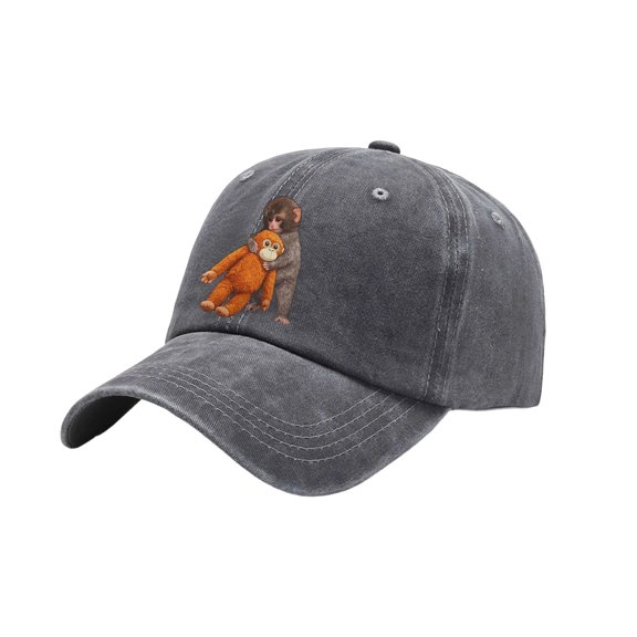 Punch Monkey Baseball Cap for Men Women, Cute Punch The Monkey Plush Novelty Caps, Cotton Adjustable Base Ball Hats