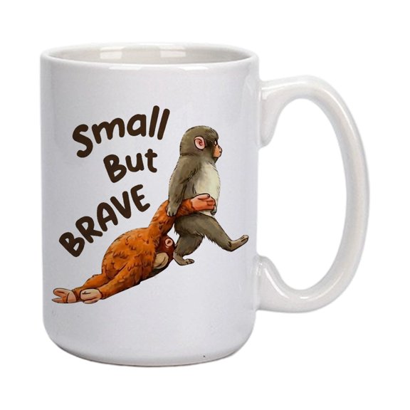 Punch Monkey Coffee Mug, 11oz Ceramic Coffee Cup with Cute Orangutan & Plush Monkey Designs, Novelty Gift for Wildlife Lovers & Punch Monkey Fans (11 Designs Available)