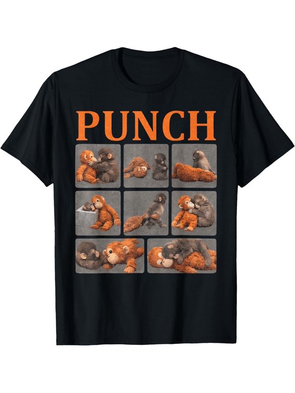 Punch Monkey Cute Baby Animal T-Shirt