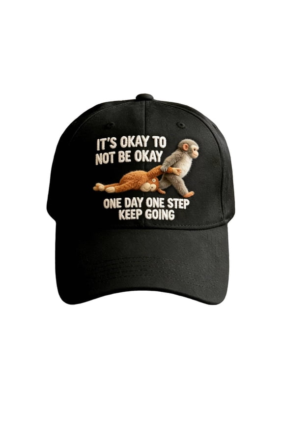 Punch Monkey Hat Vintage Washed Distressed Baseball Cap, Cute Punch The Monkey Hat for Casual Wear