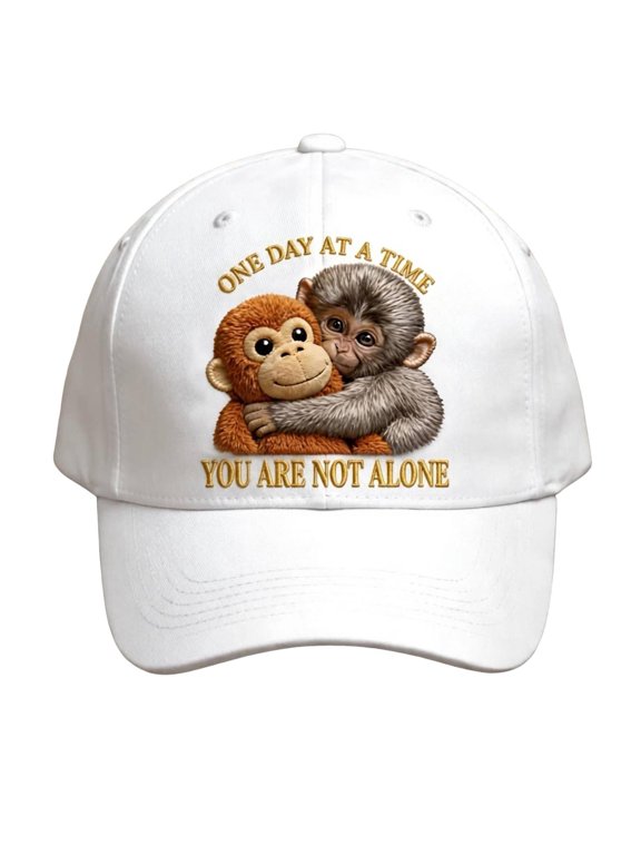Punch Monkey Hat Vintage Washed Distressed Baseball Cap, Cute Punch The Monkey Hat for Casual Wear