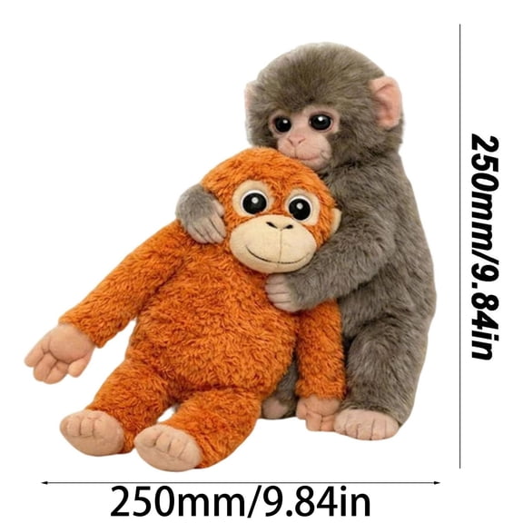 Punch The Monkey Orangutan Plush 9.84 Inch Soft Fluffy Stuffed Animal Cuddle Buddy Emotional Support Plush for Relaxation Comfort and Daily Home Decoration