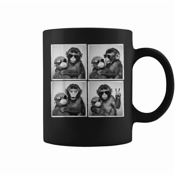 Punch Monkey Orangutan Toy Viral Video Meme Photobooth Coffee Mugs