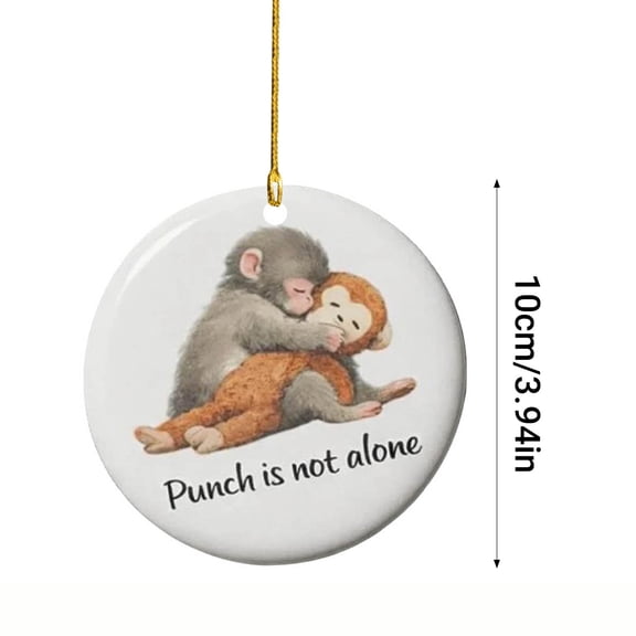 Punch Monkey Ornament,4" Acrylic Monkey Ornaments, Holiday Decor and Gift Ready Keepsake for Animal Lovers