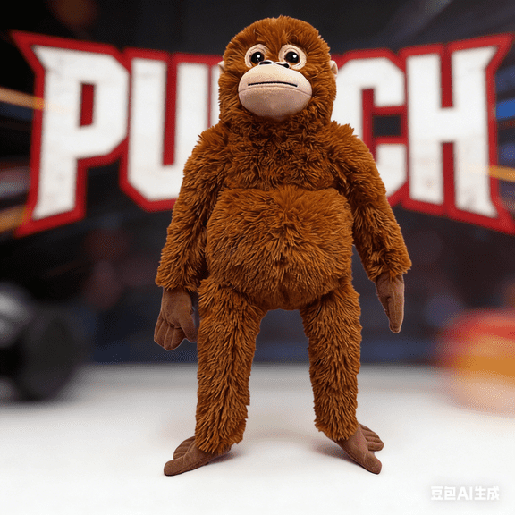 Punch Monkey Plush, 26 INCH Large Orangutan Soft ToyS Plushies Eco-Friendly Plush Material, Washable & Safe , Realistic Soft Cuddly Monkey Toys