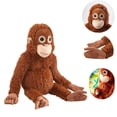 thumbnail image 1 of Punch Monkey Plush, 27.5" Orangutan Plush – Oran-Mama Cuddly Stuffed Companion for Kids & Pet Friends, 1 of 7
