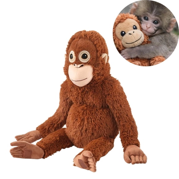 Punch The Monkey Plush 27.56 Inch Large Stuffed Monkey Toy, Soft Giant Monkey Plush Doll with Long Limbs, Cute Animal Stuffed Toy for Bedroom Decor, Birthday or Holiday Gift