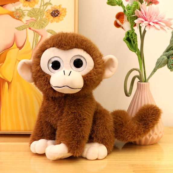 Punch Monkey Plush, 6.7 Inch Monkey Stuffed Animal, Emotional Support Plush, Stuffed Monkey, Cute Plush Gifts for Birthday Bedtime Easter Christmas Halloween