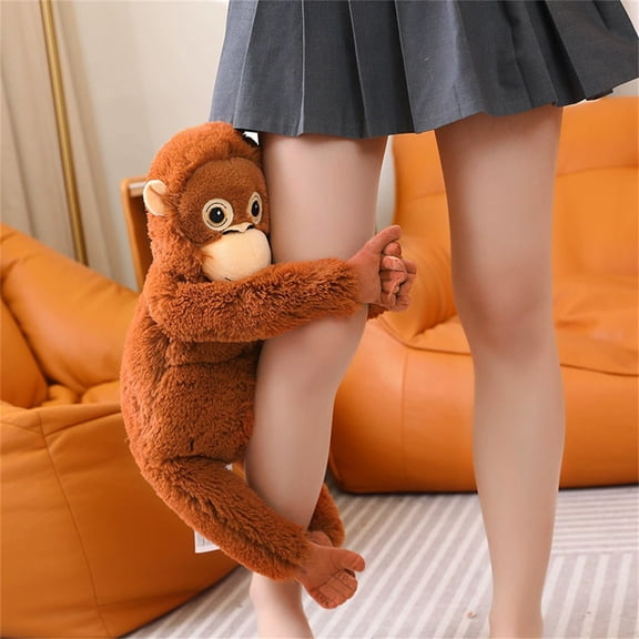 Punch Monkey Plush, 66/90/130/160cm Large Orangutan Soft Toy, Teddy Plushies Eco-Friendly Plush Material, Washable & Safe for Kids, Realistic Soft Cuddly Monkey Toy