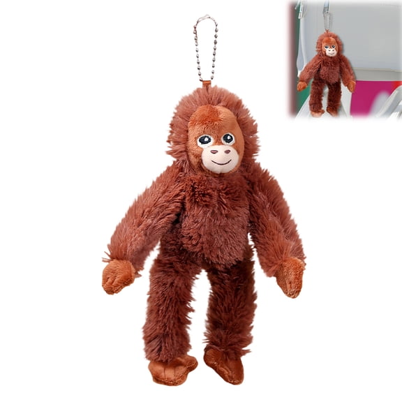 Punch Monkey Plush Keychain,Punch the Monkey Plush Soft Toy,Adorable Monkey Stuffed Animal Keyring Bag Accesories,Ideal Holiday Birthday Gift