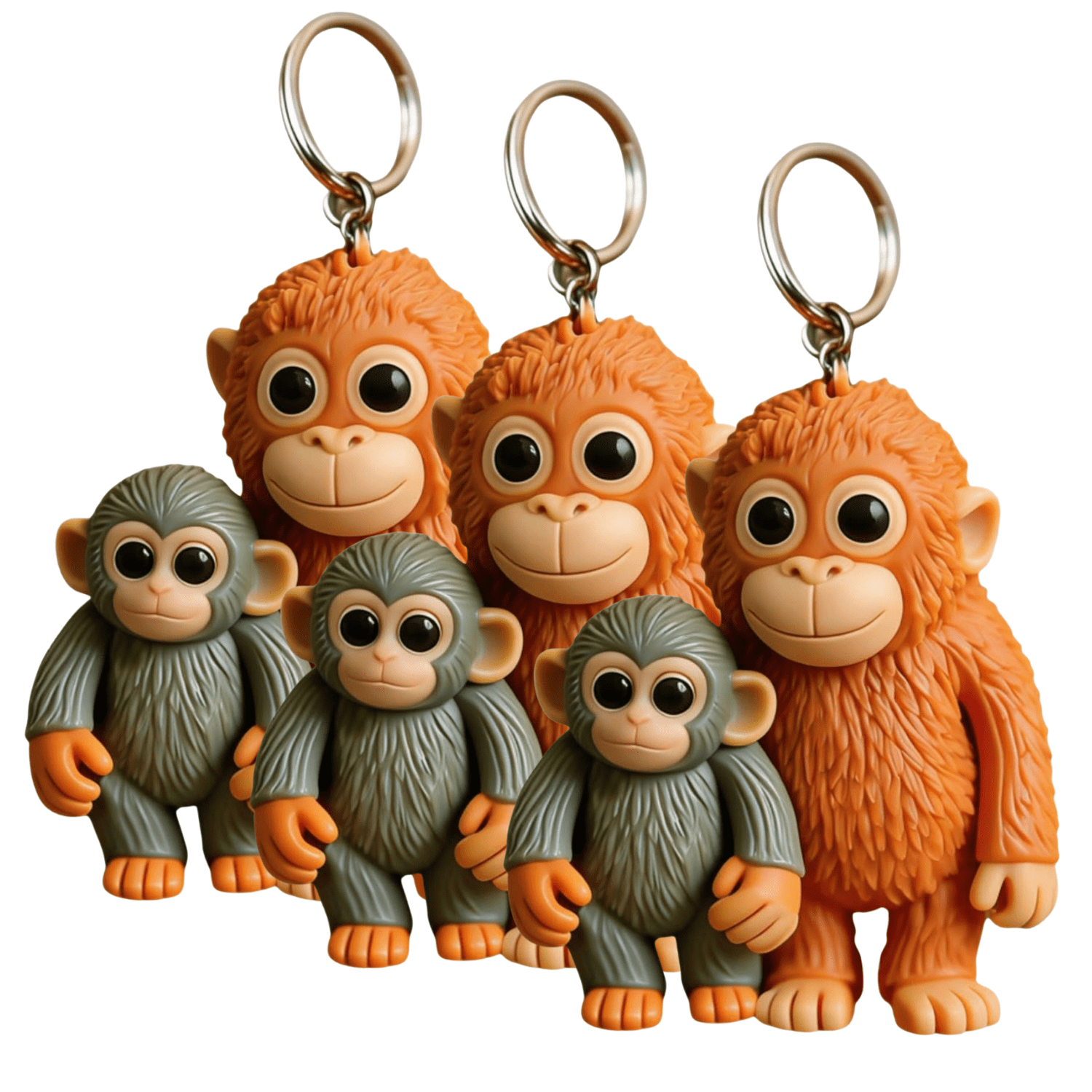 Monkees Keychains Punch Monkey Plush Keychains, 3D Cute Monkey Key Chain, Mini Hanging ...
