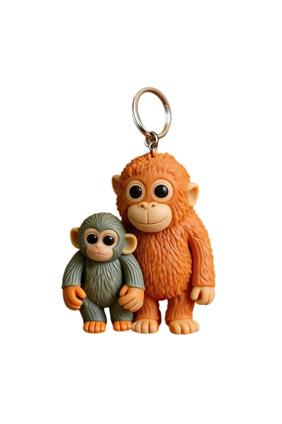 Punch Monkey Plush Keychains, 3D Cute Monkey Key Chain, Mini Hanging Stuffed Animals Bag Accessory, Monkey Plush Keychain Toys for Keys, Backpacks, Gifts