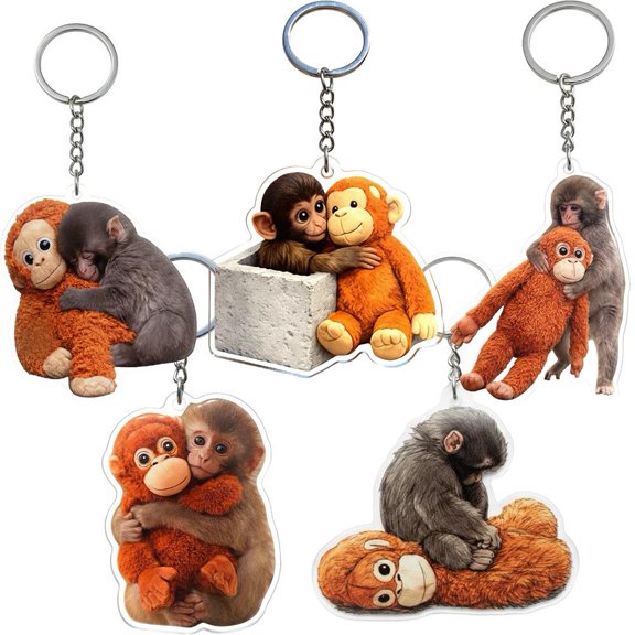 Punch Monkey Plush Refrigerator Magnet, Funny Punch Monkey Fridge Magnet Toy, Cute Monkey Kitchen Decor Magnet for Fridge Locker Officefor Fridge Locker