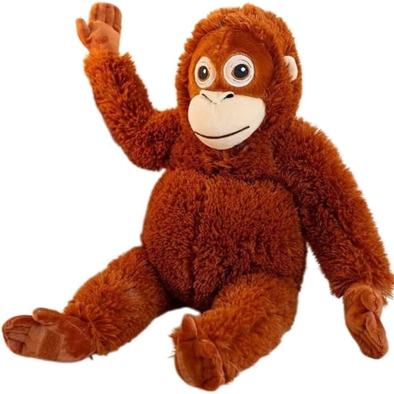 Punch Monkey Plush Toy, Orangutan Gori-lla Tag Plush Soft Toy, Realistic Soft Cuddly Monkey Toy, Plushies Eco-Friendly Plushies Material, Washable & Safe
