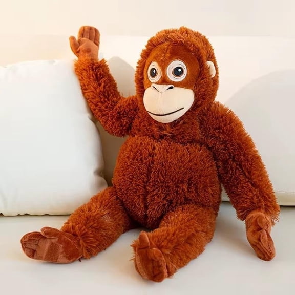 Punch Monkey Plush Toys, Large Orangutan Soft Toys, Cute Monkey Plushies Eco-Friendly Plushies Material, Realistic Soft Cuddly Monkey Toy by JEWLALO