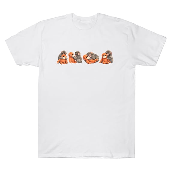 Punch Monkey Print T Shirt Trending Monkey Top Cute Meme Cotton Clothes Monkey Lover Tee