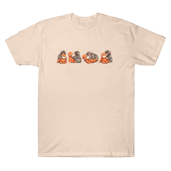 Punch Monkey Print T Shirt Trending Monkey Top Cute Meme Cotton Clothes Monkey Lover Tee