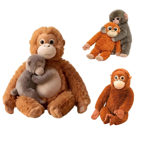 Punch Monkey Stuffed Animal, Cute Stuffed Animals Orangutan Plush, Monkey Plushie Weighted Stuffed Animal Plush for Birthday Gifts, Home Decor