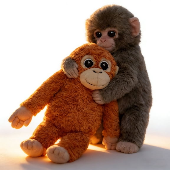 Punch Monkey Stuffed Animal Plush Toys 10in Panchi-kun Punch Japanese Macaque Monkey Stuffed Animal Plushie Toy Birthday Gifts Punch&Gorilla