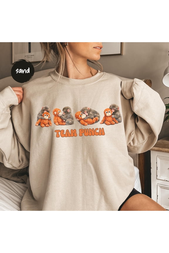 Punch Monkey Sweatshirt, Team Punch Sweatshirt, Viral Monkey Meme shirt, Save Punch, Trending Monkey shirt, Cute Meme Shirt, Monkey Lover Gift