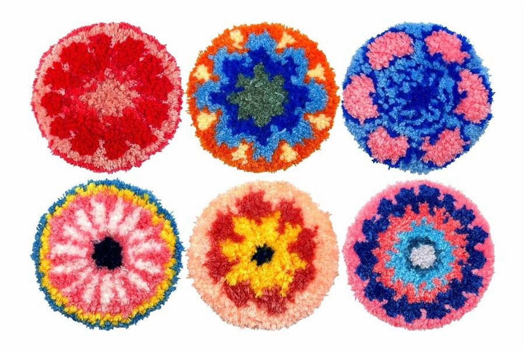 Punch Needle Coasters Kit,6-pattern punch needle Needle Coasters Kit ,Punch Art for Beginners,Suitable for Home Decoration