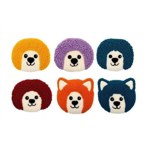 Punch Needle Coasters Kit,6-pattern punch needle Needle Coasters Kit ,Punch Art for Beginners,Suitable for Home Decoration