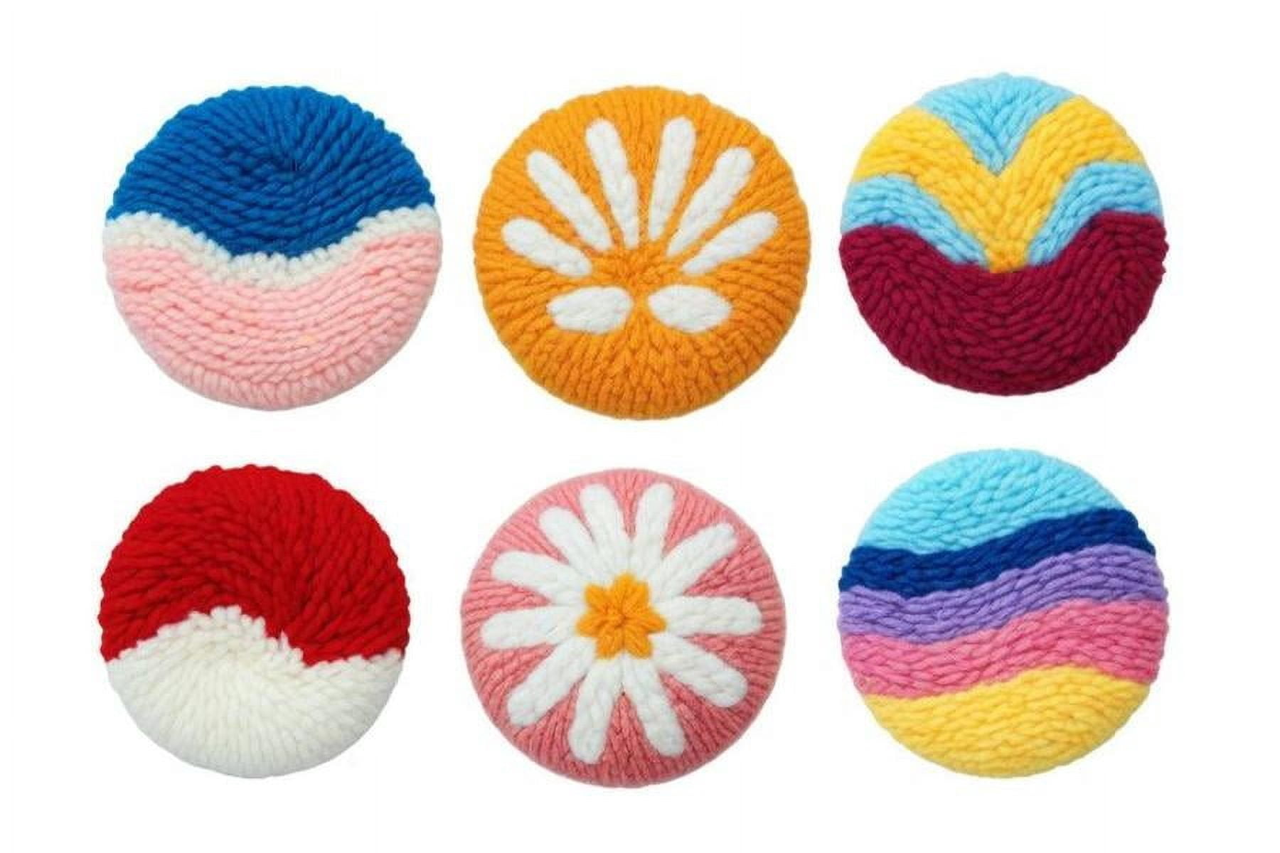 Punch Needle Coasters Kit,6-pattern punch needle Needle Coasters Kit ,Punch Art for Beginners,Suitable for Home Decoration