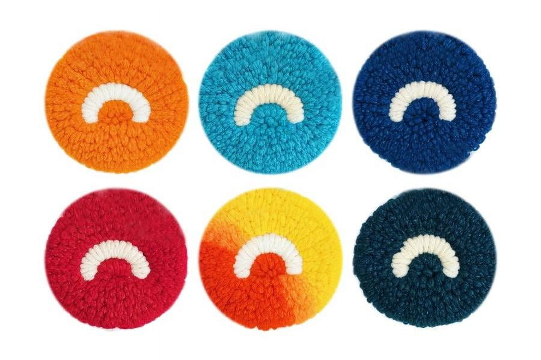 Punch Needle Coasters Kit,6-pattern punch needle Needle Coasters Kit ,Punch Art for Beginners,Suitable for Home Decoration