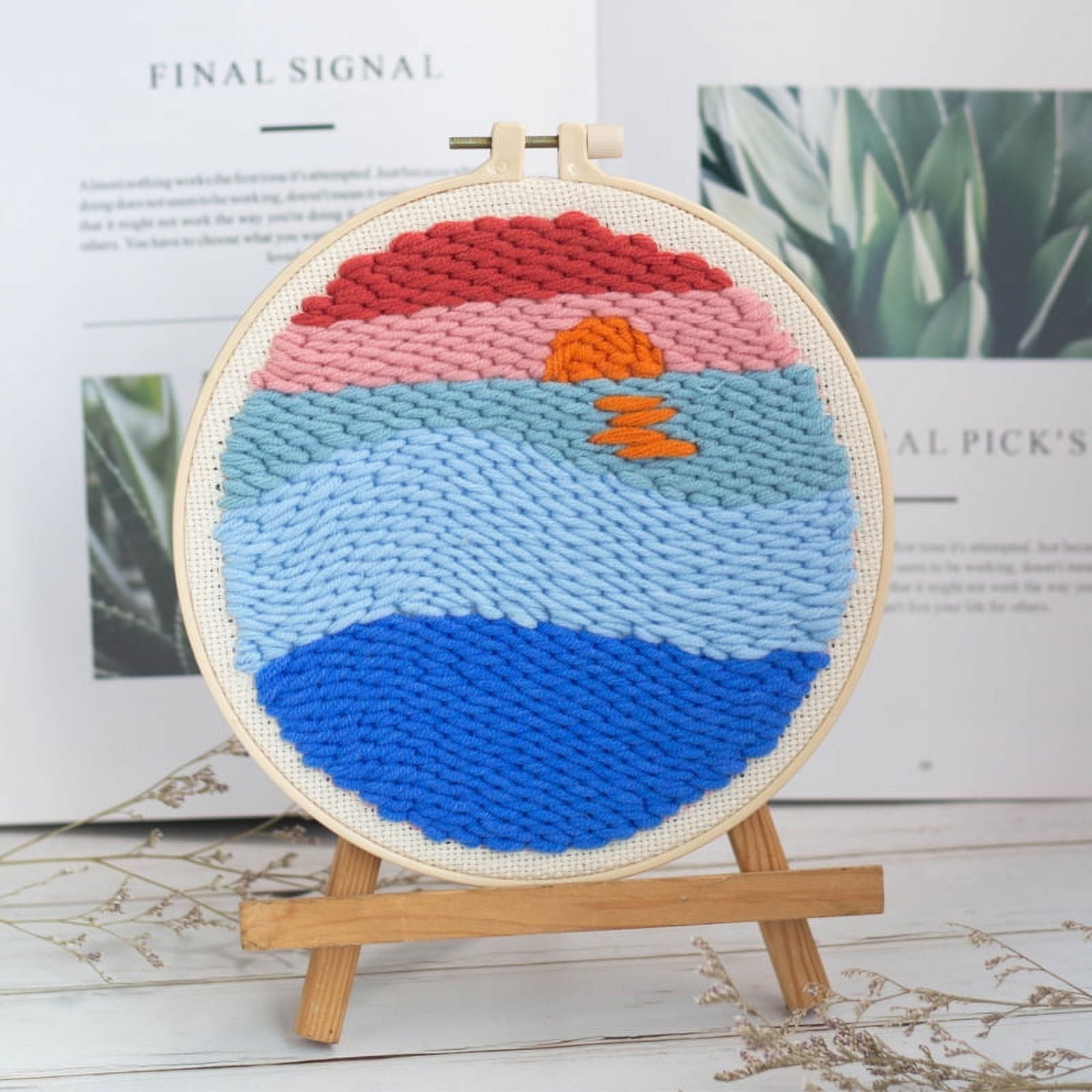 Other Arts And Crafts Cartoon Punch Needle Embroidery Kit With Yarn Easy  DIY Needlework Wool Work Home 50% More Woolen For Adult From Tttingber,  $33.13