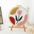 thumbnail image 1 of Punch Needle Embroidery Starter Kits ,Punch Stitching Kit for Adults 20x20cm, 1 of 8
