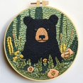 thumbnail image 1 of Punch Needle Kits Black Bear and Tree DIY Embroidery Starter Set with Hoop Easy for Beginners Stress Relief Handmade Craft Hobby and Home Decor 20x20cm-9, 1 of 8
