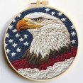 thumbnail image 1 of Punch Needle Kits Eagle and Flag Embroidery Starter Set with Hoop Easy for Beginners DIY Stress Relief Handmade Craft Hobby and Home Decor 20x20cm-4, 1 of 8