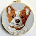 thumbnail image 1 of Punch Needle Kits Pointerr Dog Embroidery Starter Set with Hoop Easy for Beginners DIY Stress Relief Handmade Craft Hobby and Home Decor 20x20cm-2, 1 of 8