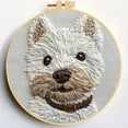 thumbnail image 1 of Punch Needle Kits West Highland Terrier Dog Embroidery Starter Set with Hoop Easy for Beginners DIY Stress Relief Handmade Craft Hobby and Home Decor 20x20cm-3, 1 of 8