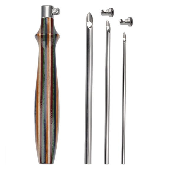 Punch Needle Set for Embroidery, Wood Handle Embroidery Stitching Punch Needle