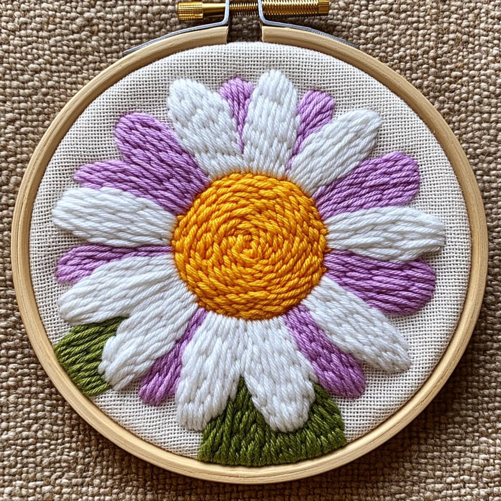 Punch Needle kits Abstract Cute Daisy Flower Easy for Beginners DIY ...